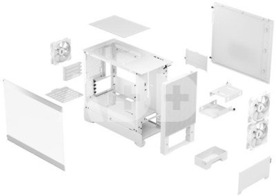 Fractal Design Pop Mini Air RGB White TG Clear Tint, mATX, Mini ITX, Power supply included No