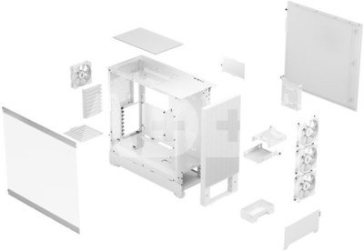 Fractal Design Pop XL Air RGB White TG Clear Tint, E-ATX up to 280 mm, ATX , mATX, Mini ITX, Power supply included No