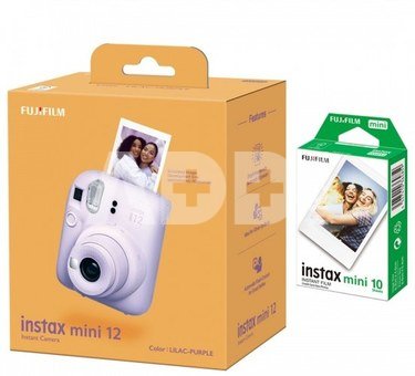Momentinis fotoaparatas Fujifilm instax mini 12 LILAC PURPLE + instax mini glossy (10pl)