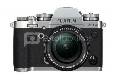 Fujifilm X-T3 + 18-55mm XF (sidabrinis)