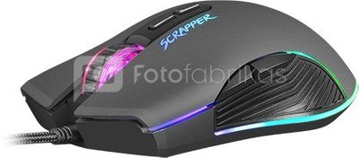 Fury Gaming Mouse Fury Scrapper Wired, 500-6400 DPI, Black