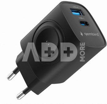 Gembird 2-in-1 20 W Apple Watch and Phone Fast Charger | TA-UC-PDQCW20-01-BK