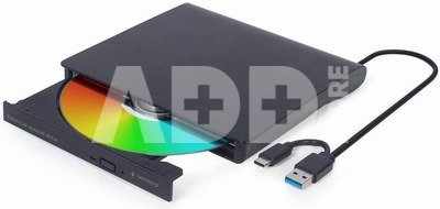 Gembird external DVD/CD drive, black (DVD-USB-03)