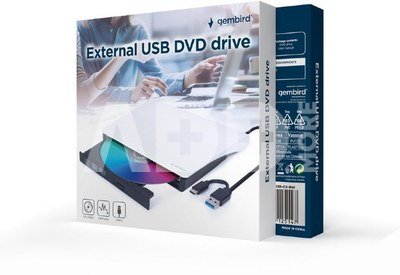 Gembird внешний записывающее устройство DVD-USB-03-BW