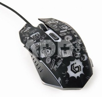 Gembird Optical LED mouse MUS-6B-GRAFIX-01 Black