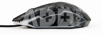 Gembird Optical LED mouse MUS-6B-GRAFIX-01 Black