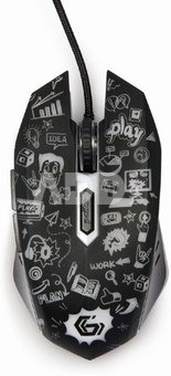 Gembird Optical LED mouse MUS-6B-GRAFIX-01 Black