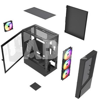 Gembird PC Case Midi Tower Fornax 4300 ATX black