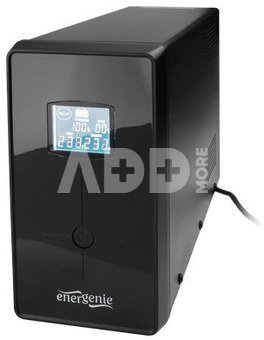 Energenie UPS with USB and LCD display, 1200 VA, black