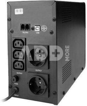 EnerGenie EG-UPS-034 UPS with USB and LCD display, 1500 VA, black | EnerGenie