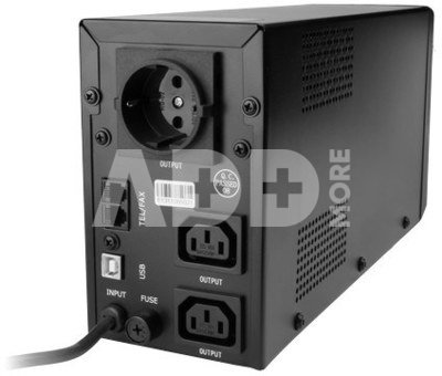 Energenie UPS with USB and LCD display, 850 VA, black