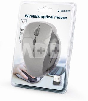 Gembird Wireless Optical mouse MUSW-6B-02-BG  USB, Black-Spacegrey