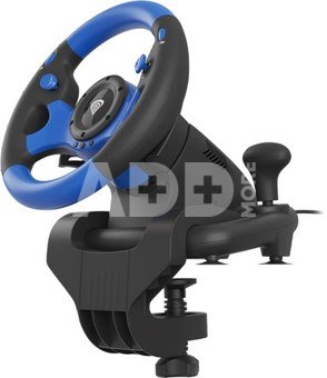 Genesis Seaborg 350 driving wheel, Black/Blue, Wired