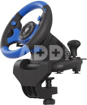 Genesis Seaborg 350 driving wheel, Black/Blue, Wired