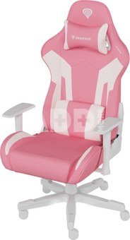 Genesis Gaming Chair Nitro 710 Backrest upholstery material: Eco leather, Seat upholstery material: Eco leather, Base material: Nylon, Castors material: Nylon with CareGlide coating | Pink/White