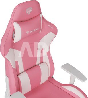 Genesis Gaming Chair Nitro 710 Backrest upholstery material: Eco leather, Seat upholstery material: Eco leather, Base material: Nylon, Castors material: Nylon with CareGlide coating | Pink/White