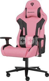 Genesis Gaming Chair Nitro 720 Backrest upholstery material: Eco leather, Seat upholstery material: Eco leather, Base material: Metal, Castors material: Nylon with CareGlide coating | Black/Pink
