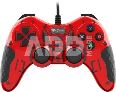GENESIS Mangan 200 Gamepad, Red, Wired