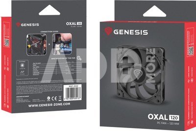 Genesis | Oxal 120 | Black | Case fan