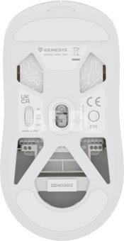Genesis Zircon 660 PRO | Wireless/Wired | Gaming Mouse | 2.4 GHz, Bluetooth, USB | White