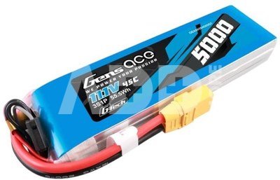 Gens ace G-Tech 5000mAh 11.1V 45C 3S1P lipo battery with XT90 Plug
