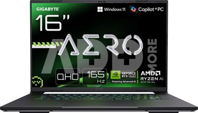 Gigabyte AERO X16 1TH-93EEC94DH 16" QHD+ AMD Ryzen AI 7/16GB/1TB/RTX 5050/Win11 Home/ENG kbd/White/2Y Warranty
