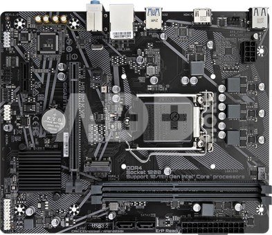 Gigabyte H510M K V2 1.0 M/B Processor family Intel, Processor socket LGA1200, DDR4 DIMM, Memory slots 2, Supported hard disk drive interfaces  SATA, M.2, Number of SATA connectors 2, Chipset Intel H470 Express, Micro ATX