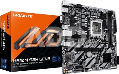 Gigabyte H810M S2H GEN5 | Processor family Intel | Processor socket LGA1851 | DDR5 | Supported hard disk drive interfaces SATA, M.2 | Number of SATA connectors 4