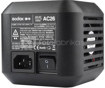 Godox AC26 AC Adapter for AD600 Pro