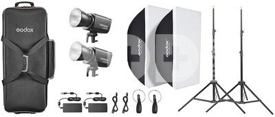 Godox Litemons LA300Bi Bi color LED Video Light 2 light kit (Black)