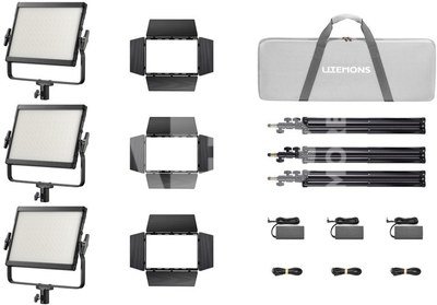 Godox LP600R K3 Black Litemons RGB LED Light Panel 3 light kit