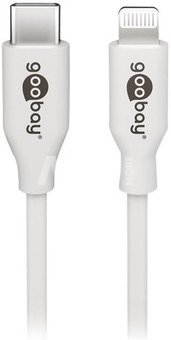 Goobay 39448 Lightning - USB-C USB charging and sync cable, 2 m, white Goobay USB-C&trade; male Apple Lightning male (8-pin)