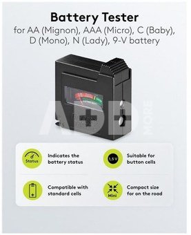 Goobay battery tester, black