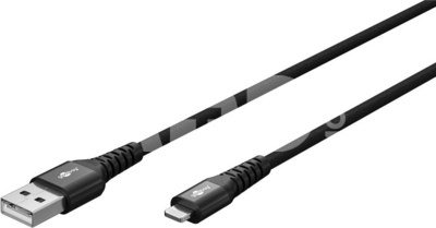 Goobay Lightning USB-A Supersoft Textile Cable with Metal Plugs | 74504