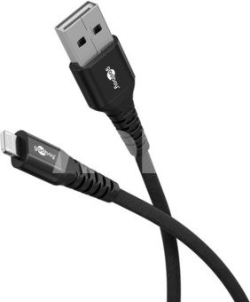 Goobay Lightning USB-A Supersoft Textile Cable with Metal Plugs | 74504