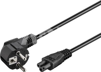 Goobay Power supply cord (CEE/7/7 to mickey), angled 68004 1.8 m, Black