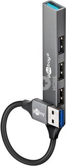 Goobay Slim 4-Port USB Hub, USB-A to USB-A, 5 Gbit/s | 74456