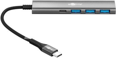 Goobay Slim 4-Port USB Hub, USB-C to USB-C/USB-A, 5 Gbit/s | 76562