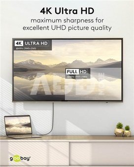 Goobay USB-C to DisplayPort Cable 4K at 60 Hz, 1 m | 75704