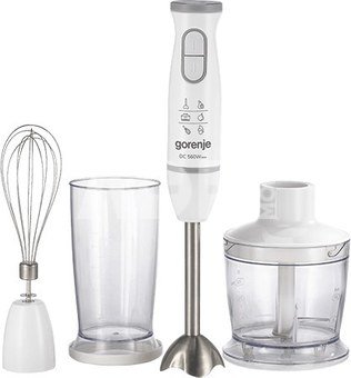 Gorenje | Blender | HBC564QW | Hand Blender | 560 W | Jar material Plastic | Jar capacity 0.5 L | Chopper | White