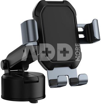 Gravity car mount for Baseus Tank phone with suction cup (black)