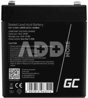 Green Cell Battery AGM VRLA 12V 4.5Ah