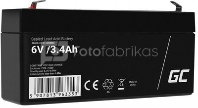 Green Cell Battery AGM VRLA 6V 3.4Ah