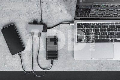 Green Cell Hub adapter USB-C Connect 3xUSB 3.1 HDMI 4K 60Hz USB-C PD 85W