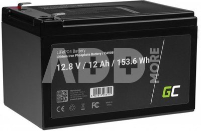 Green Cell LiFePO4 battery 12V 12,8V 12Ah