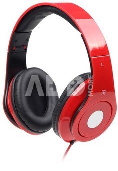 Gembird MHS-DTW-R Folding stereo headphones "Detroit", red