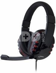 Gembird Glossy Black, Gaming headset with volume control, Built-in microphone, 3.5 mm, Headband
