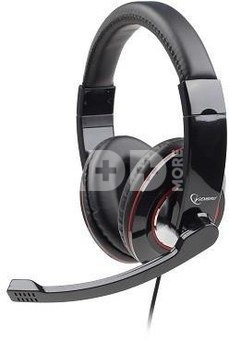 Gembird MHS-001-GW Stereo headset 3.5 mm, Glossy black, Built-in microphone