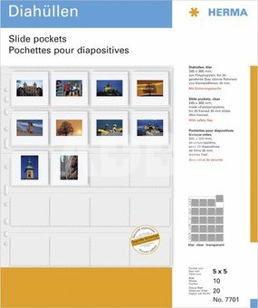 Herma Slide pockets 5x5 10 sheets clear 7701