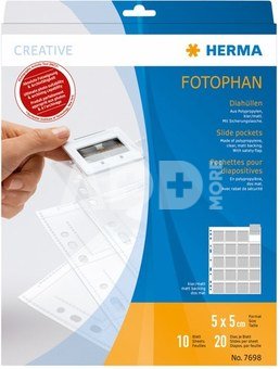 Herma Slide Pockets 5x5 10 sheets clear/matt 7698